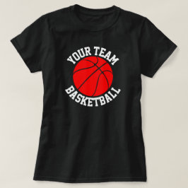 Equipo de baloncesto rojo, camiseta número jugador