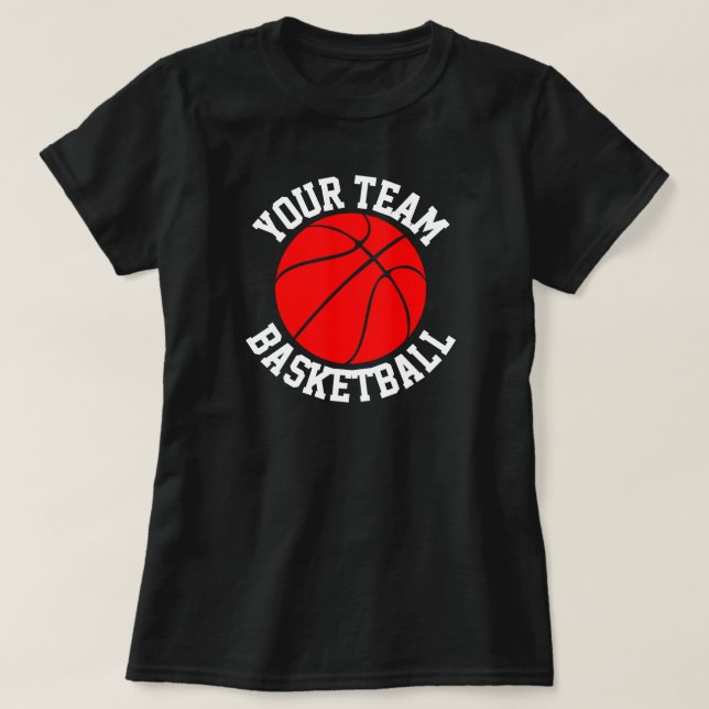 Equipo de baloncesto rojo, camiseta número jugador (Diseño del anverso)