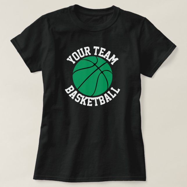 Equipo de baloncesto verde, jugador, camiseta núme (Diseño del anverso)