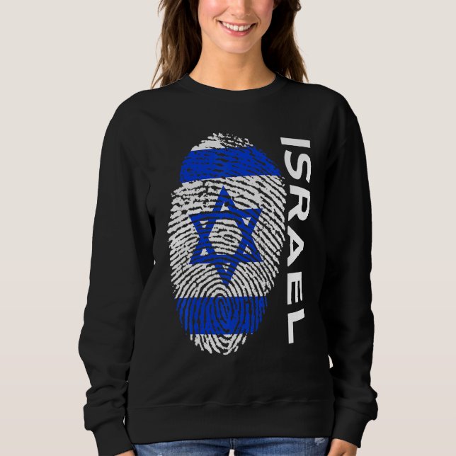 Equipo de Bandera de Israel Jersey Sleeve Tee (Anverso)