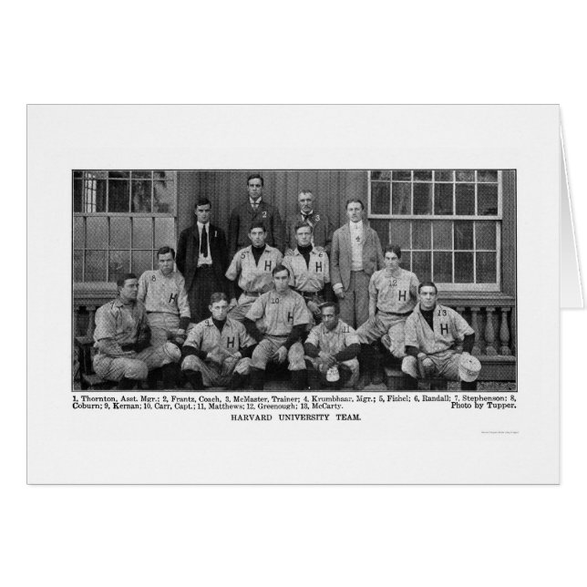 Equipo de béisbol de Harvard 1904 (Anverso (Horizontal))