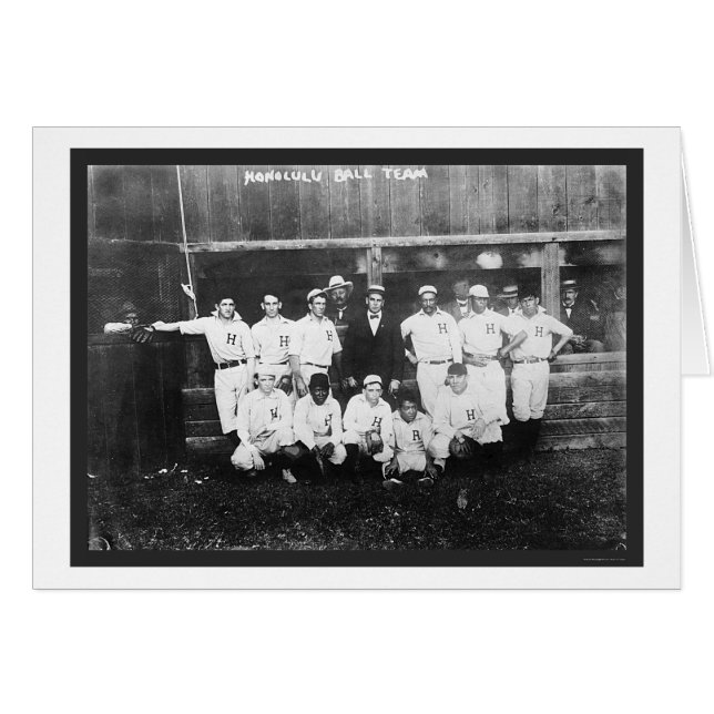 Equipo de béisbol Honolulu 1910 (Anverso (Horizontal))
