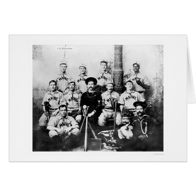Equipo de béisbol USS Maine 1898 (Anverso (Horizontal))