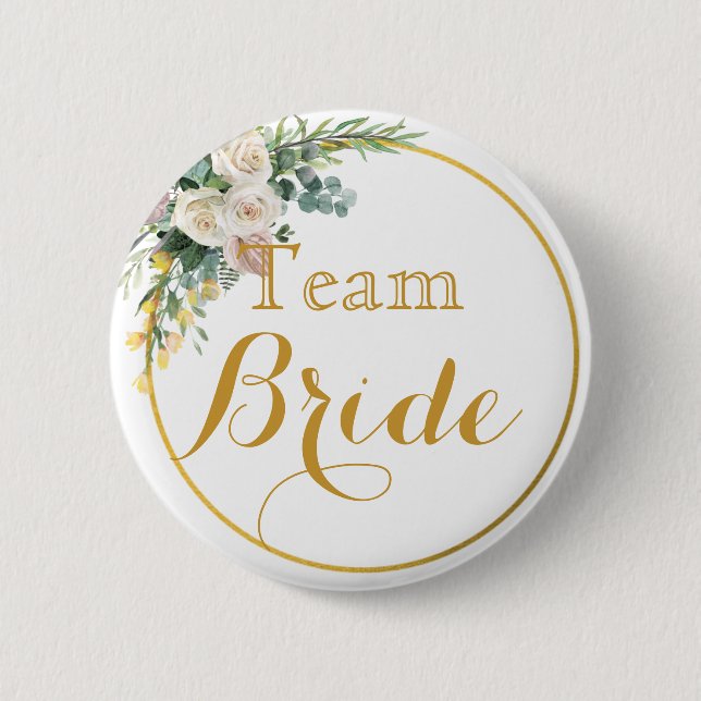 Equipo de boda de oro blanco Botón de novia (Anverso)
