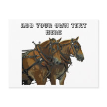 Equipo de Caballos Belgas Tarjeta Postal para Todo