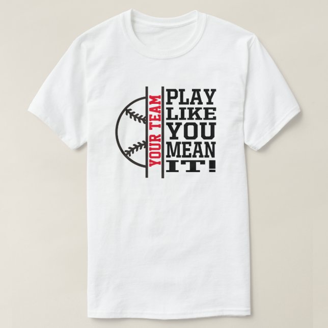 Equipo de camiseta del equipo de béisbol Personali (Diseño del anverso)