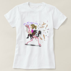 Equipo de Carreras de camisetas de chica y avestru