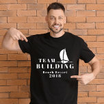 Equipo de construcción de camiseta Sailing Black T<br><div class="desc">Esta camiseta de construcción de equipo es perfecta para los empleados que participan en las actividades de construcción de equipos, especialmente en la navegación de equipo. Úselo a los empleados de la empresa o a sus compañeros de trabajo. Puede cambiar el texto personalizando la camiseta, las fuentes, el tamaño y...</div>