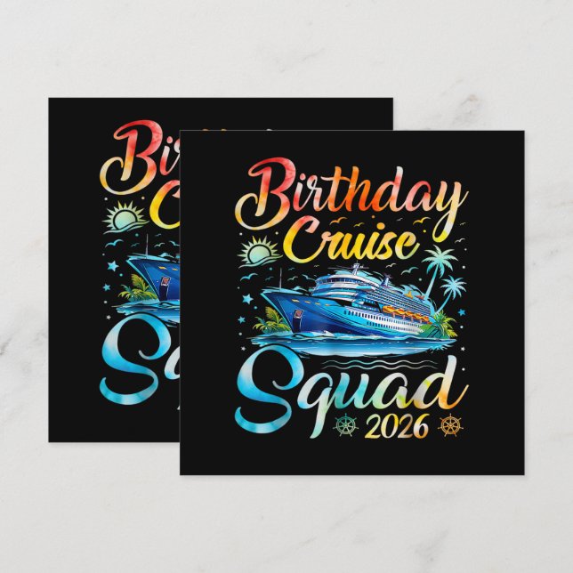 Equipo de crucero de cumpleaños 2026 (Anverso / Reverso)