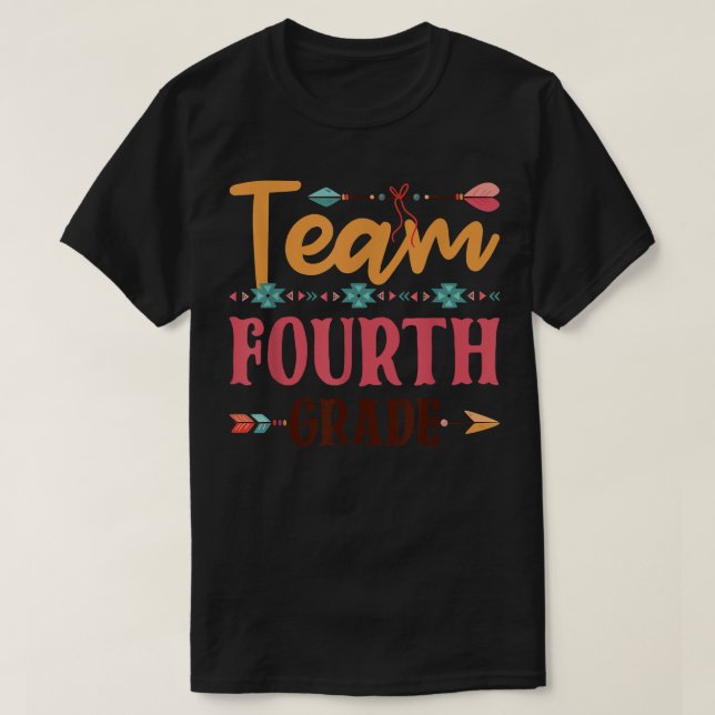 Equipo De Cuarto Grado De Vuelta A La Camiseta Esc (Diseño del anverso)