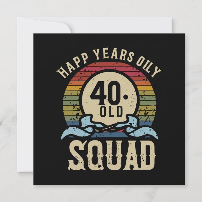 Equipo de cumpleaños de 40 años Vintage (Anverso)