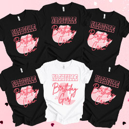 Equipo de cumpleaños de Nashville, camiseta Chica 