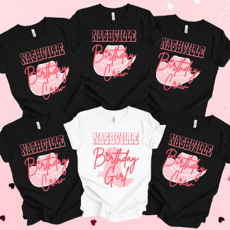 Equipo de cumpleaños de Nashville, camiseta Chica 