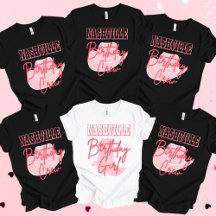 Equipo de cumpleaños de Nashville, camiseta Chica 