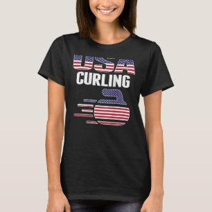Equipo de EE.UU. Curling Rock Jersey Bandera Ameri