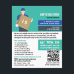 Equipo de entrega de correo, publicidad de servici<br><div class="desc">El tipo de entrega de Courier,  el volante publicitario de Courier Service de The Business Card Store.</div>