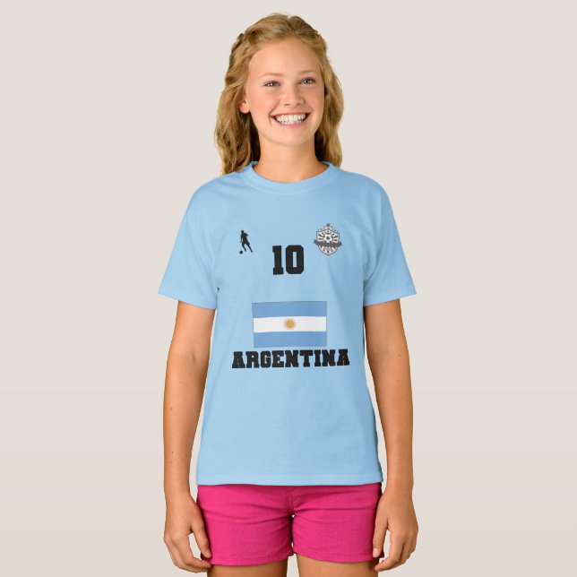 Equipo de fútbol de Argentina Camiseta para niños (Anverso completo)