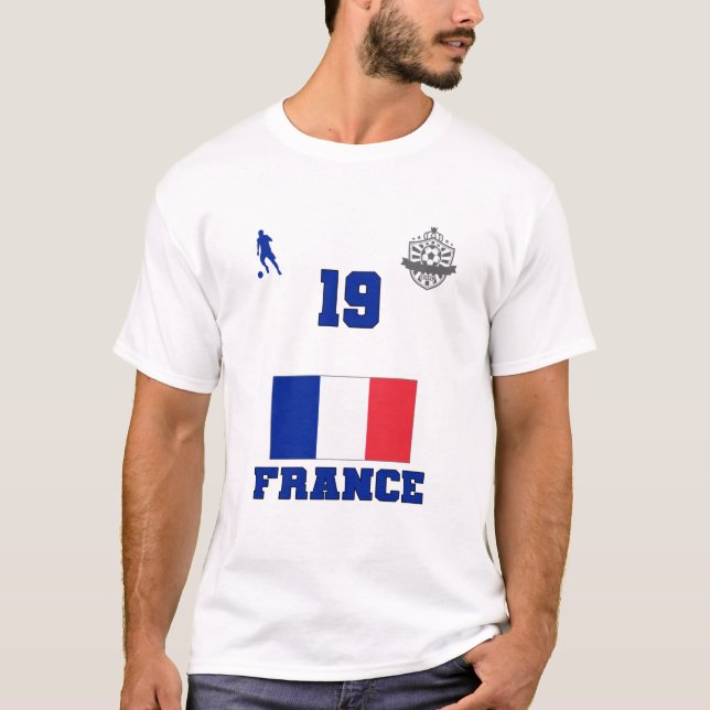 Equipo de fútbol de Francia #19 camiseta (Anverso)
