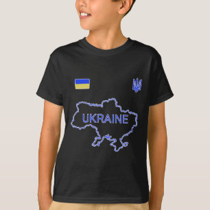 Equipo de fútbol de Ucrania Mapa Ukr y Jersey Trid