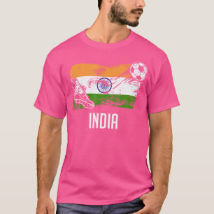 Equipo de fútbol indio de Jersey con bandera de la