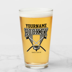 Equipo de hockey con palo y puck personalizado con