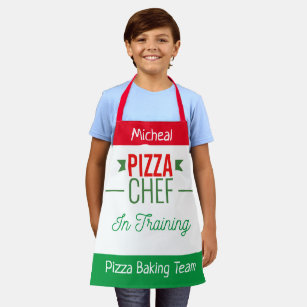 Equipo de horneado de pizza- delantal para niños