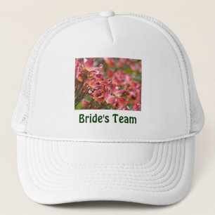 Equipo de la Novia sombrero Whtie Rosa Floral Fies