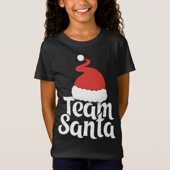 Equipo de Navidades de camisetas de Santa Tshirt F (Anverso)