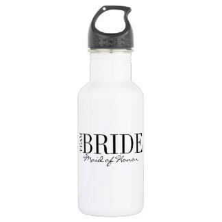 Equipo de novia maltratadora de botella de agua de