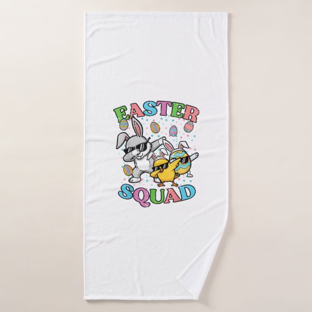 Equipo de Pascua Conejo Huevo Pollo Dab Tripulació (Toalla de baño)
