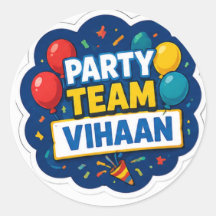 Equipo de pegatinas personalizadas para fiesta de 