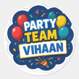 Equipo de pegatinas personalizadas para fiesta de