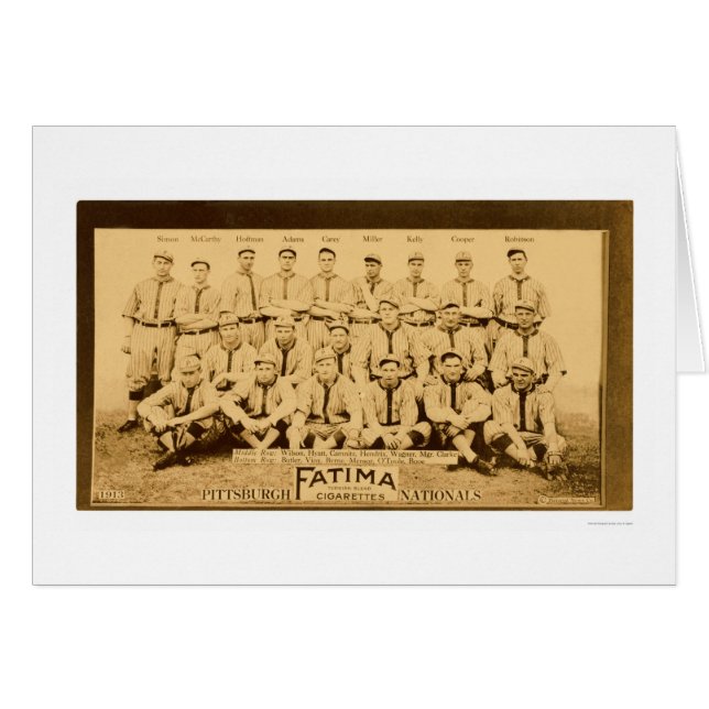 Equipo de Piratas de Pittsburgh 1913 (Anverso (Horizontal))