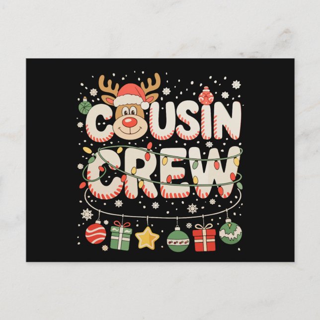 Equipo de Primos de Navidad Reno Familiar (Anverso)