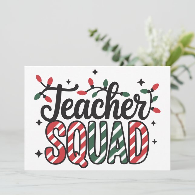 Equipo de profesores de Navidad Divertido Merry Xm (Anverso de pie)