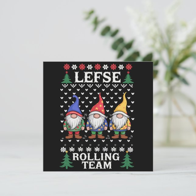 Equipo de rodillo de Lefse Navidad Hornear Gnome N (Anverso de pie)