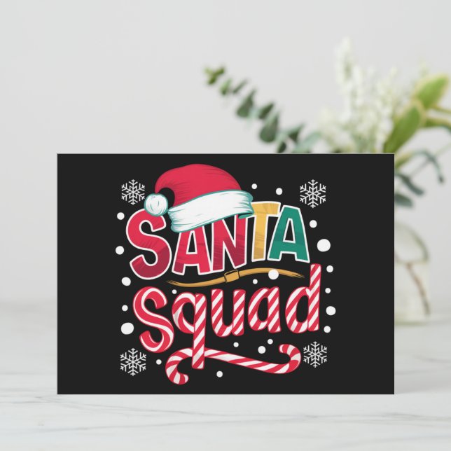 Equipo de Santa Squad de Navidad Ropa de Santa a j (Anverso de pie)