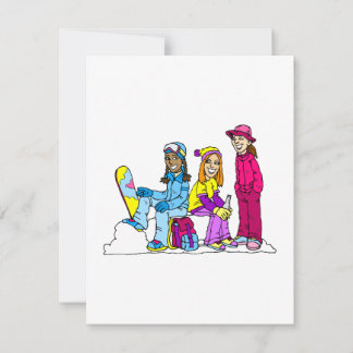Equipo de snowboard de chicas