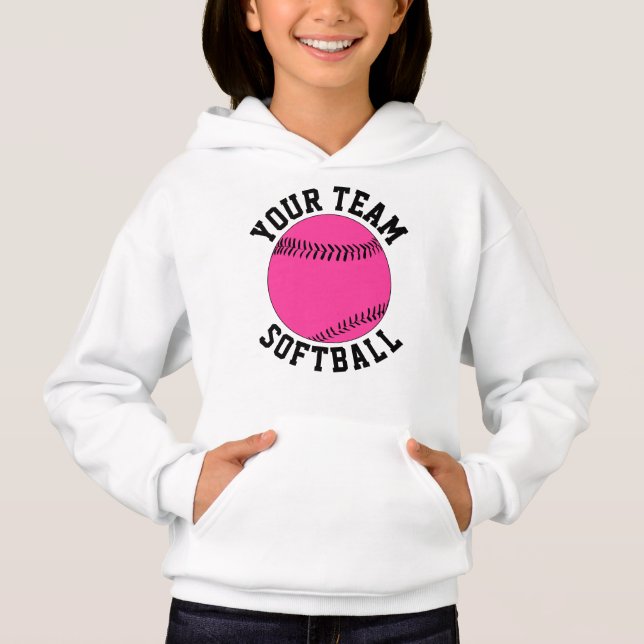 Equipo de Softbol Rosado, nombre y número del juga (Anverso)