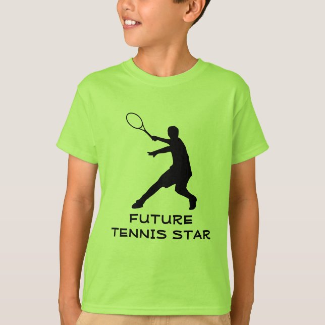 Equipo de tenis para niños | Camiseta verde con ci (Anverso)