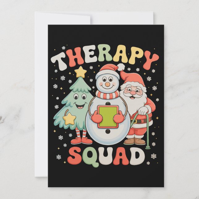 Equipo de Terapia de Navidad SLP OT PT Crew Santa  (Anverso)