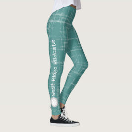 equipo de texto vertical nombra las leggings verde