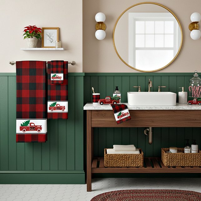 Equipo de toallas de baño de árbol y camioneta nav (Subido por el creador)