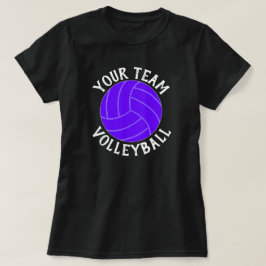 Equipo de voleibol púrpura, jugador y camiseta núm