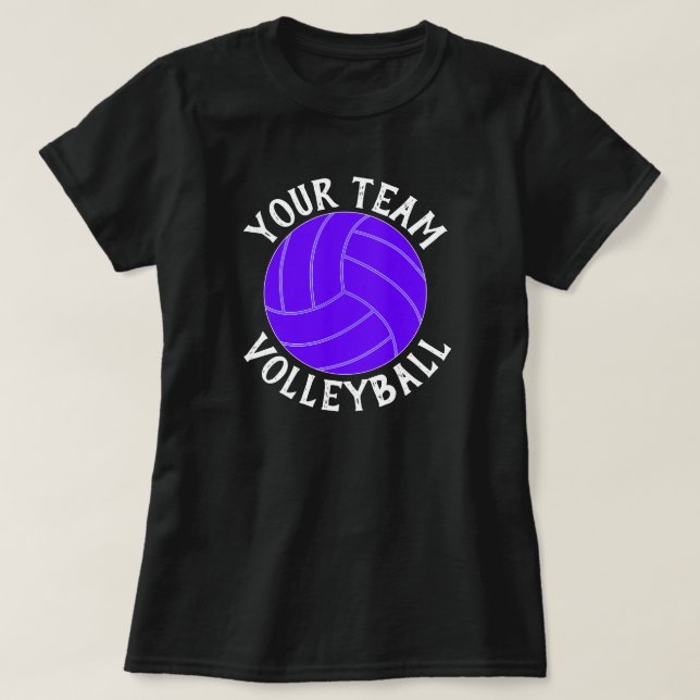 Equipo de voleibol púrpura, jugador y camiseta núm (Diseño del anverso)
