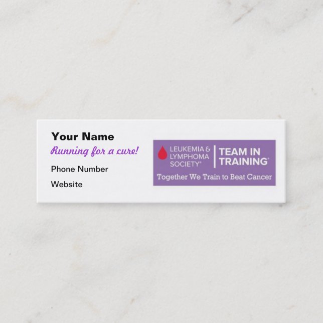 Equipo en tarjetas Fundraising del entrenamiento (Anverso)