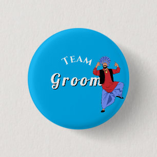 Equipo Groom insignia ladkewale Botón