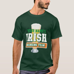 Equipo irlandés de bebidas personalizado Camiseta