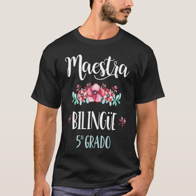Equipo Maestra 5 Grado Playera 5 Grade Spanish Tea (Anverso)