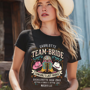 ¡Equipo Novia! Camiseta Occidental de Último Rodeo